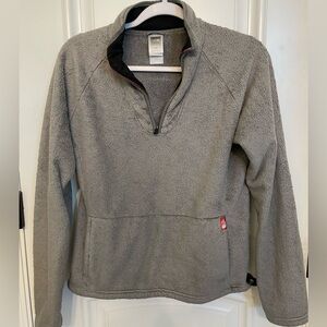 The North Face gray osito 1/4 zip sweater size M